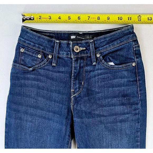 Levi's 25X28 Women's Bold Curve Classic Rise Slim Leg Women's Blue Jeans Size 0 - Picture 3 of 14